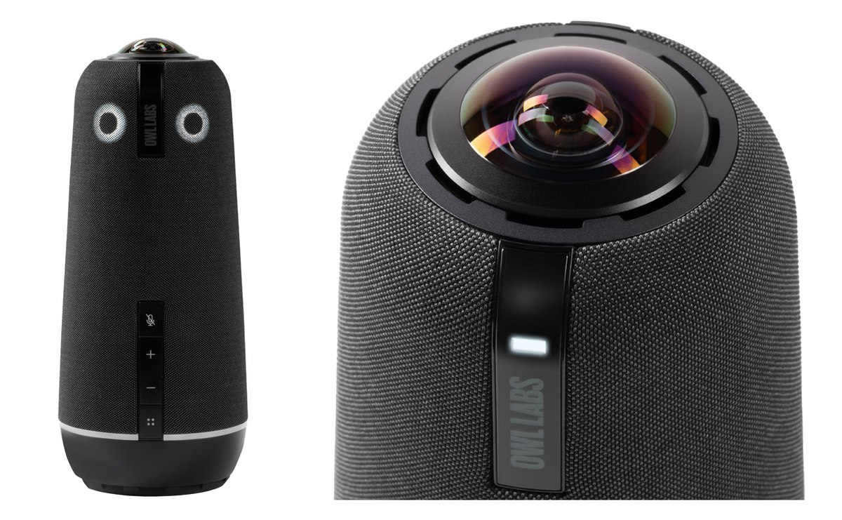 Meeting Owl 4+: vista frontale e ottica fisheye a 360 gradi