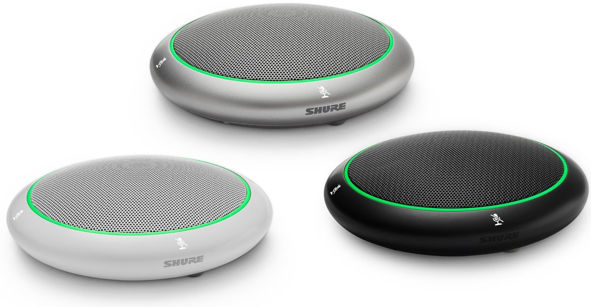 Shure MXA320 nelle finiture alluminio, bianco e nero