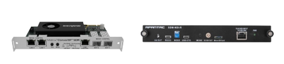 Moduli di terze parti per lo slot SDM-L: Matrox ConvertIP e Apantac SDM-NDI-R